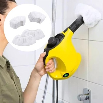 12dílná sada příslušenství pro parní čistič, sada potahů z mikrovlákna – náhradní potahy pro ruční