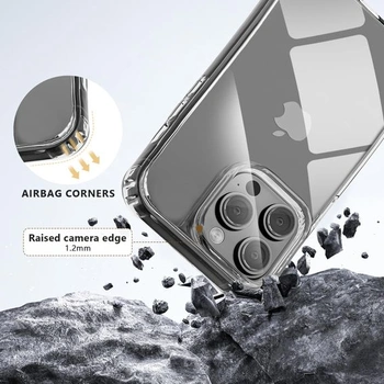 Pouzdro DiDaDi na telefon s poutkem pro iPhone 17 Air, průhledné, černé. iPhone 17 Air Černý