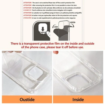 Pouzdro DiDaDi na telefon s poutkem pro iPhone 17 Air, průhledné, černé. iPhone 17 Air Černý