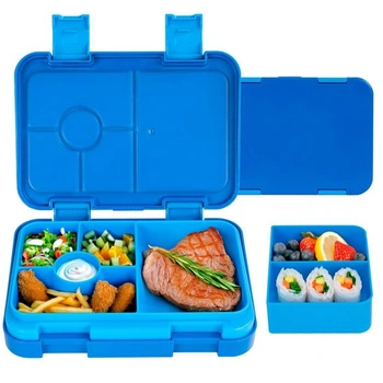 Detský obedový box QCQHDU so 6 priehradkami - 946ml obedový box pre dospelých, bento box pre deti od 3