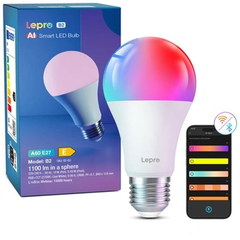 Chytrá žiarovka Lepro AI B2, E27, 10W, 1100lm,…