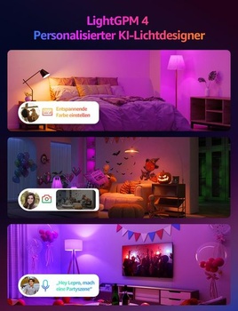 Chytrá žiarovka Lepro AI B2, E27, 10W, 1100lm, stmievateľná, RGB+CCT, s technológiou App 1100lm 1