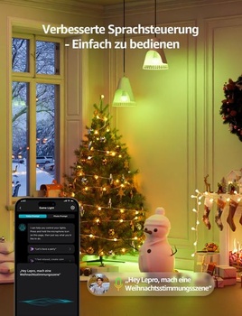 Chytrá žiarovka Lepro AI B2, E27, 10W, 1100lm, stmievateľná, RGB+CCT, s technológiou App 1100lm 1