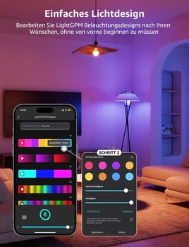 Chytrá žiarovka Lepro AI B2, E27, 10W, 1100lm, stmievateľná, RGB+CCT, s technológiou App 1100lm 1