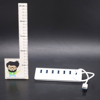 Herfair USB 3.0 Hub se 4 porty pro vysokorychlostní přenos dat, USB Hub 4 USB datové porty, USB Hub