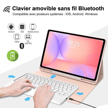 IVEOPPE puzdro s klávesnicou pre Samsung Galaxy Tab S10 Lite/S10 FE/S9 FE 10,9 palcov/S9 11 palcov s