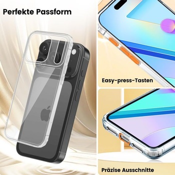Puzdro na iPhone 17 Pro Max, nárazuvzdorné, odolné proti poškriabaniu, extrémne odolné ochranné