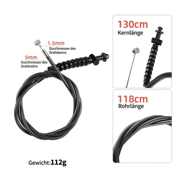 Brzdové lanko pre elektrickú kolobežku s dĺžkou 130 cm, brzdové lanko pre predné koleso, vhodné pre
