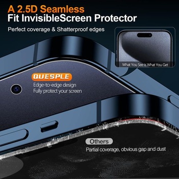 Ochranné sklo QUESPLE pro iPhone 15 Pro