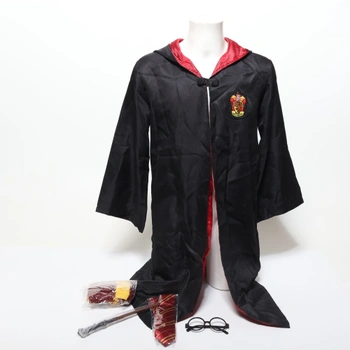 Kitimi kouzelný župan, plášť, 4ks kostým čaroděje cosplay pro dospělé, s pláštěnkou, kouzelnou