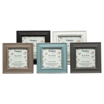 Hampton Frames | Fotorámik Paloma, 15x15 cm, biely, drevený, shabby chic | Sklenená predná strana,