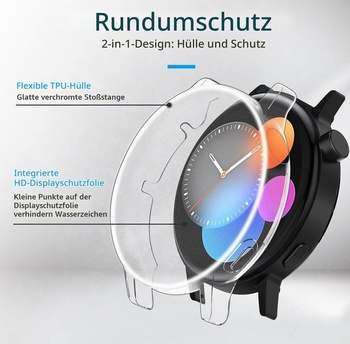 Ivoler 3dílné průhledné silikonové pouzdro pro Huawei Watch GT3 42mm / Huawei Watch GT 3 42mm