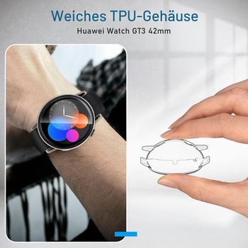 Ivoler 3dílné průhledné silikonové pouzdro pro Huawei Watch GT3 42mm / Huawei Watch GT 3 42mm