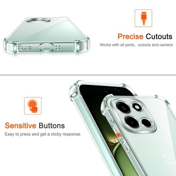 Silikónové puzdro ivoler Crystal Clear pre OnePlus Nord 6 5G s nárazuvzdornou ochranou rohov, tenké