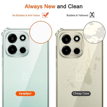 Silikonové pouzdro ivoler Crystal Clear pro OnePlus Nord 6 5G s nárazuvzdornou ochranou rohů, tenké