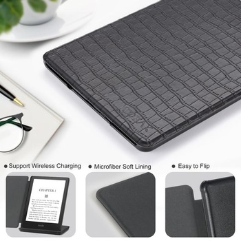 Pouzdro CoBak pro e-čtečku Kindle, KPW5CS_Croco Black-20-2409041058-T