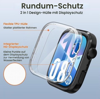 Ivoler 3dielne puzdro s ochranou obrazovky pre Huawei Watch Fit 4, plné krytie, nárazuvzdorné a