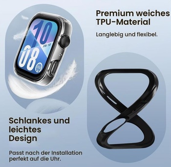 Ivoler 3dielne puzdro s ochranou obrazovky pre Huawei Watch Fit 4, plné krytie, nárazuvzdorné a