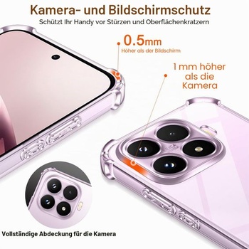 Silikonové pouzdro ivoler Crystal Clear pro Xiaomi 17T 5G s ochrannými rohy odolnými proti nárazům,