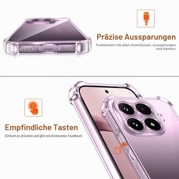 Silikonové pouzdro ivoler Crystal Clear pro Xiaomi 17T 5G s ochrannými rohy odolnými proti nárazům,