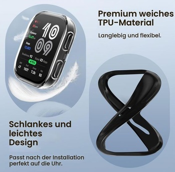 Ivoler 3dílné pouzdro s ochranou obrazovky pro Amazfit Bip 6, plné pokrytí, nárazuvzdorné a odolné