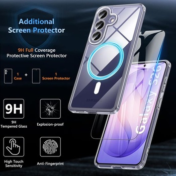 BESINPO Magnetické ochranné pouzdro pro Samsung Galaxy S26 s tvrzeným sklem, kompatibilní s