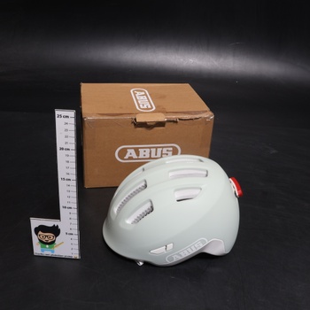 Detská prilba ABUS Smiley 3.0 ACE LED - cyklistická prilba so svetlom, čisto mätová, veľkosť M