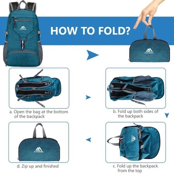 Flintronic ľahký turistický batoh, malý, 20l skladací ultraľahký batoh, unisex denný batoh pre