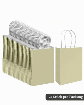 Gcardist 24 ks malých darčekových tašiek s ušami, objem 8,3x6x3 palce, darčekové tašky v škrupine