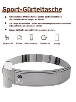 Bežecká taška, puzdro na mobil - jogging, unisex jogging taška (sivá) Svetlosivá