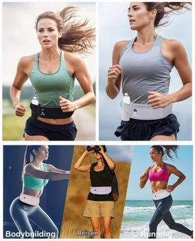 Bežecká taška, puzdro na mobil - jogging, unisex jogging taška (sivá) Svetlosivá