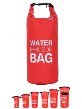DonDon Dry Bag Vodeodolný vak 2l, 5l, 10l, 15l, 20l, 30l Balenie/Vrece s ramenným popruhom Červený 5