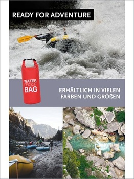 DonDon Dry Bag Vodeodolný vak 2l, 5l, 10l, 15l, 20l, 30l Balenie/Vrece s ramenným popruhom Červený 5