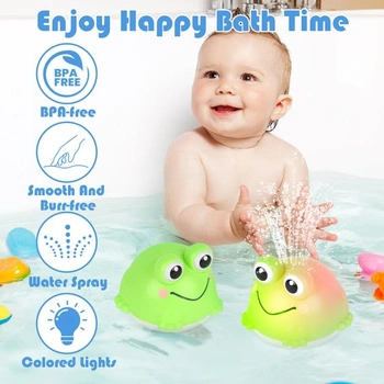 Withosent Frog Spray hračka do koupele se světle zelenými žabkami, dobíjecí