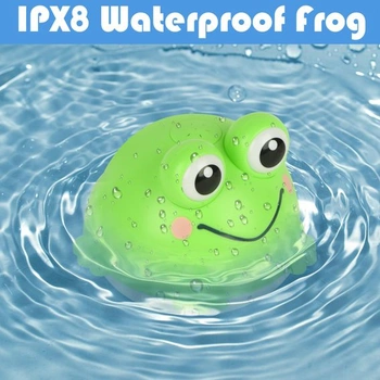 Withosent Frog Spray hračka do koupele se světle zelenými žabkami, dobíjecí
