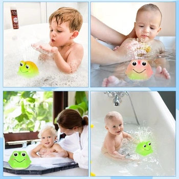 Withosent Frog Spray hračka do koupele se světle zelenými žabkami, dobíjecí