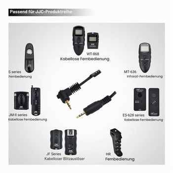 JJC Fernausloser-Anschlusskabel Cocok s Canon R6II R7 R8 RRP Canon E3 Plug Canon R50V R100 R6