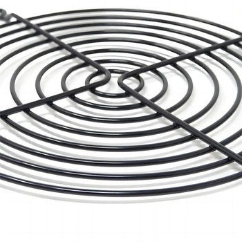 2 mřížky ventilátorů pro 120mm ventilátory, černý kov se šrouby, 2 kusy – 120 mm černé