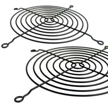 2 mřížky ventilátorů pro 120mm ventilátory, černý kov se šrouby, 2 kusy – 120 mm černé