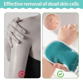 6dílná sprchová sada s 2x exfoliačními rukavicemi, 2x exfoliačními ubrousky, 2x koupelovými