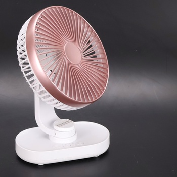Veľmi tichý stolný ventilátor, malý ventilátor 16,5 cm, automatická oscilácia, 4 rýchlosti, silný