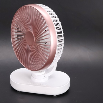 Veľmi tichý stolný ventilátor, malý ventilátor 16,5 cm, automatická oscilácia, 4 rýchlosti, silný