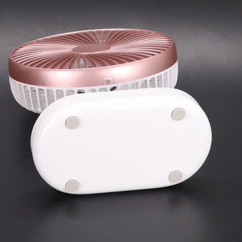 Veľmi tichý stolný ventilátor, malý ventilátor 16,5 cm, automatická oscilácia, 4 rýchlosti, silný