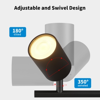 Stropní svítidlo LVWIT černé LED 4 žárovky
