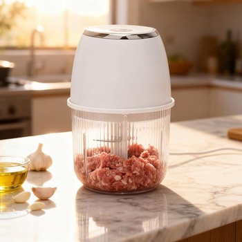 CEWROM Mini elektrický sekáčik na cibuľu, prenosný mini sekáčik s objemom 350 ml, kuchynský krájač