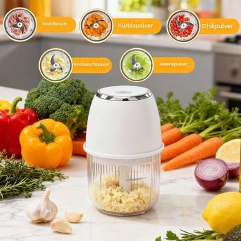 CEWROM Mini elektrický sekáčik na cibuľu, prenosný mini sekáčik s objemom 350 ml, kuchynský krájač