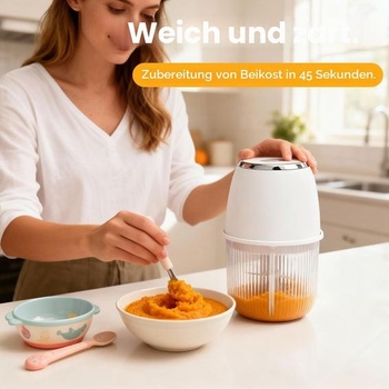 CEWROM Mini elektrický sekáčik na cibuľu, prenosný mini sekáčik s objemom 350 ml, kuchynský krájač