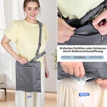 Držák na močový sáček, kryt na Foleyho katétry nebo močové sáčky, s nastavitelným popruhem, zip,