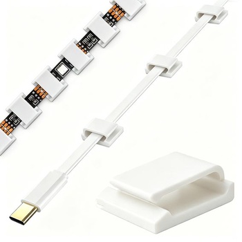 Samolepicí držáky kabelů KLJ, kabelové klipy pro LED pásky,…