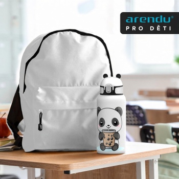 Termohrnek pro děti s brčkem, 550 ml, 22 cm, bílý - N